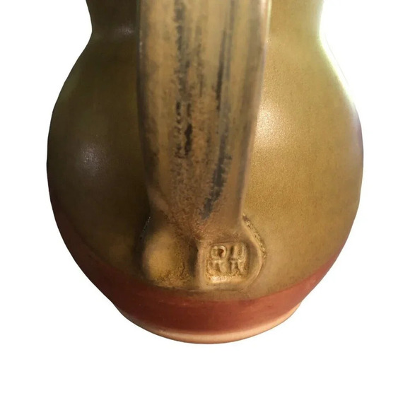 POTTERY Signed Stamped Small Creamer Pitcher 5.25" Glazed Inside & Out Stoneware - Picture 3 of 8